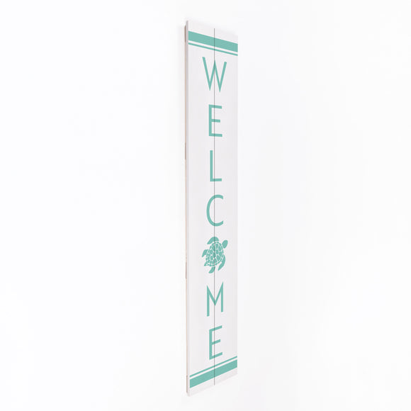 Sea Turtle Welcome Banner - 0736WELCO-PLM / 7x36 Wall Decor