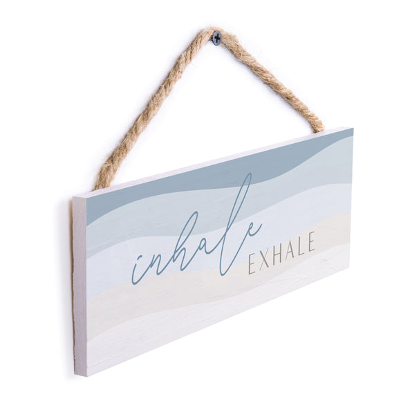 Inhale Exhale - 1003INHALE-SC / 10x3.5 Hanging Wall Decor