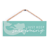 Just keep swimming - 1003JSTKEP-PLM / 10x3.5 Hanging Wall Decor