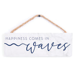 Happiness comes in waves - 1003WAVES-IND / 10x3.5 Hanging Wall Decor