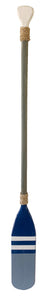 Wood Paddle with Rope (5' 5") - Grey/Aqua/Navy/White Stripe - OK 595 49