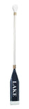 Wood Paddle with Rope (5' 5") - White/Navy with White "LAKE" - OK 595 25