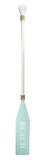 Wood Paddle with Rope (5' 5") - White/Aqua with White "BEACH" - OK 595 26