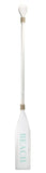 Wood Paddle with Rope (5' 5") - White/White with Aqua"BEACH" - OK 595 27