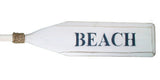 Wood Paddle with Rope (5' 5") - White/White with Navy "BEACH" - OK 595 28