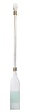 Wood Paddle with Rope (5' 5") - White/White with Aqua Stripe - OK 595 30
