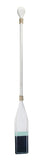 Wood Paddle with Rope (5' 5") - White/Navy with Aqua Stripe - OK 595 33