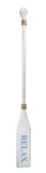 Wood Paddle with Rope (5' 5") - White/White with Nantucket Blue "RELAX" - OK 595 34