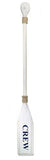 Wood Paddle with Rope (4' 7") - White/White with Navy "CREW" - OK 618 23