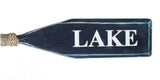 Wood Paddle with Rope (4' 7") - White/Navy with White "LAKE" - OK 618 25