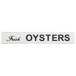 Wood Sign - Fresh Oysters (4.5" x 28") - SJ2001