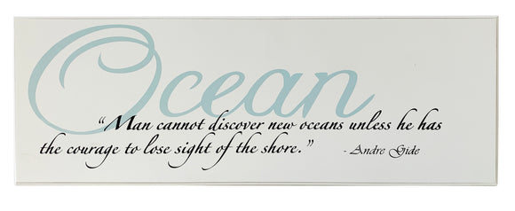 Man cannot discover new oceans unless he has the courage to lose sight of the shore. - SS 900 H