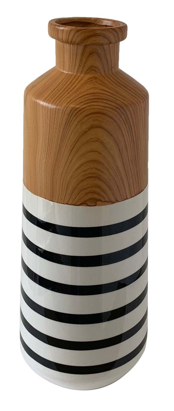 Stripe Ceramic Vase (5.9
