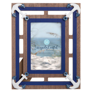 Wood Painting Frame anchors vertical natural/navy - UCPF112