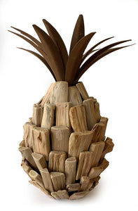 Large Driftwood Pineapple Décor (7.5" dia, 13.5" tall) - UCYM19124-1