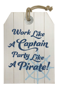 MDF wall decor, small steering wheel, work like a captain - WP202